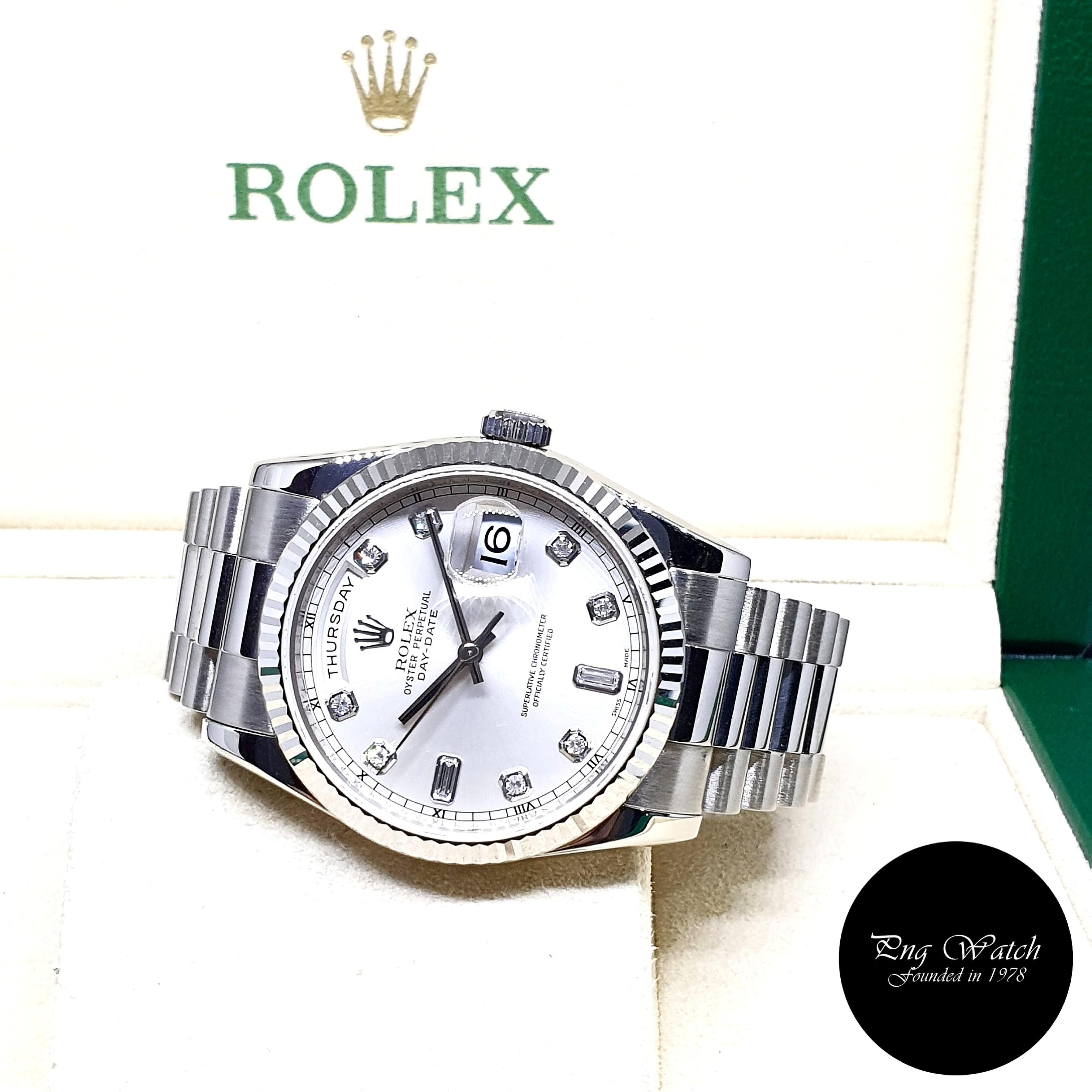 rolex oyster perpetual 18k white gold