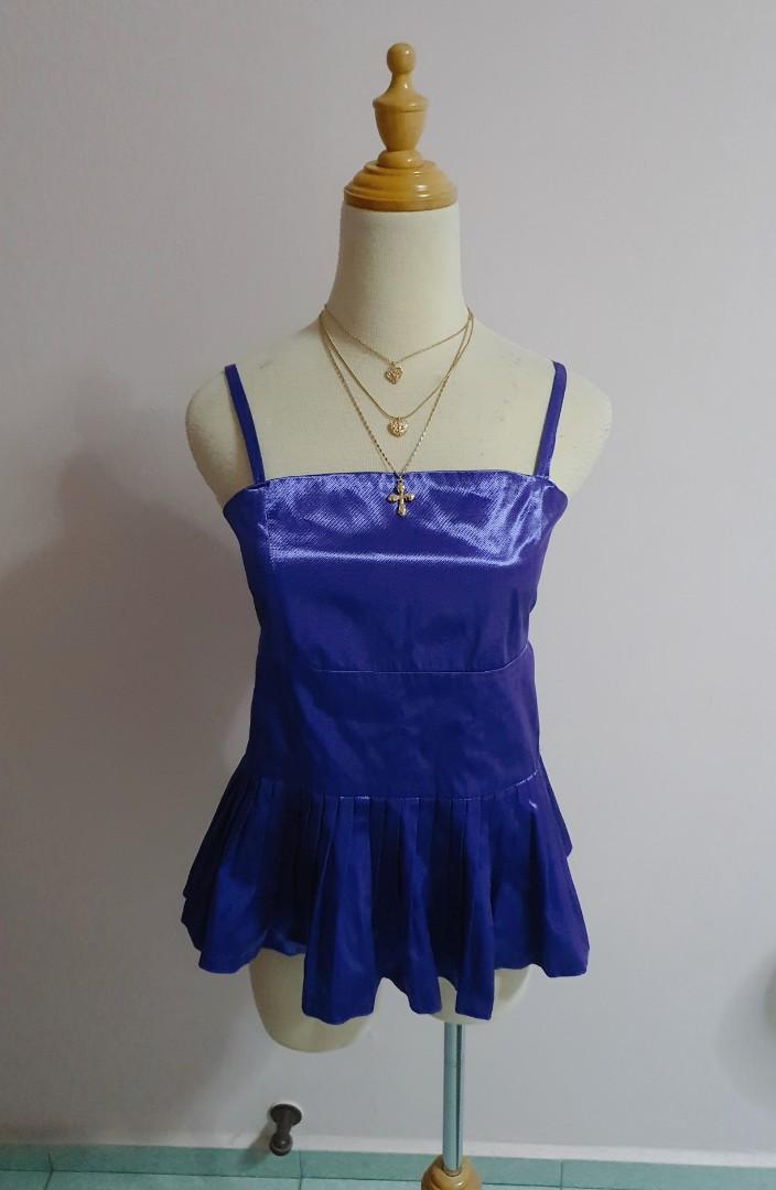 blue shimmer top