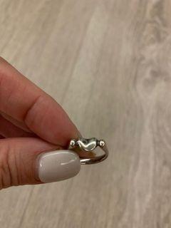 Tiffany 純银豆豆愛心戒指
