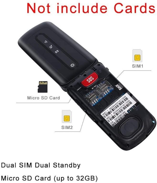 Ushining Flip Phone F240+ Dual SIM Card, Mobile Phones & Gadgets, Mobile & Gadget Accessories