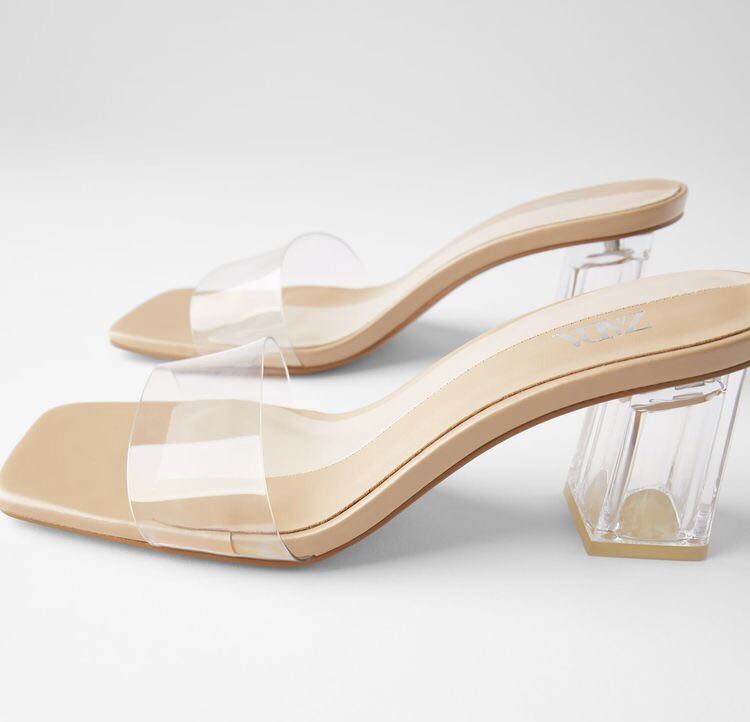 zara clear heels