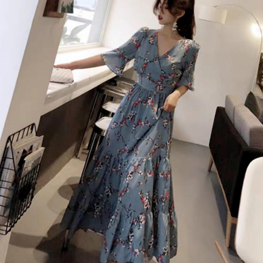 long dress korean fashion