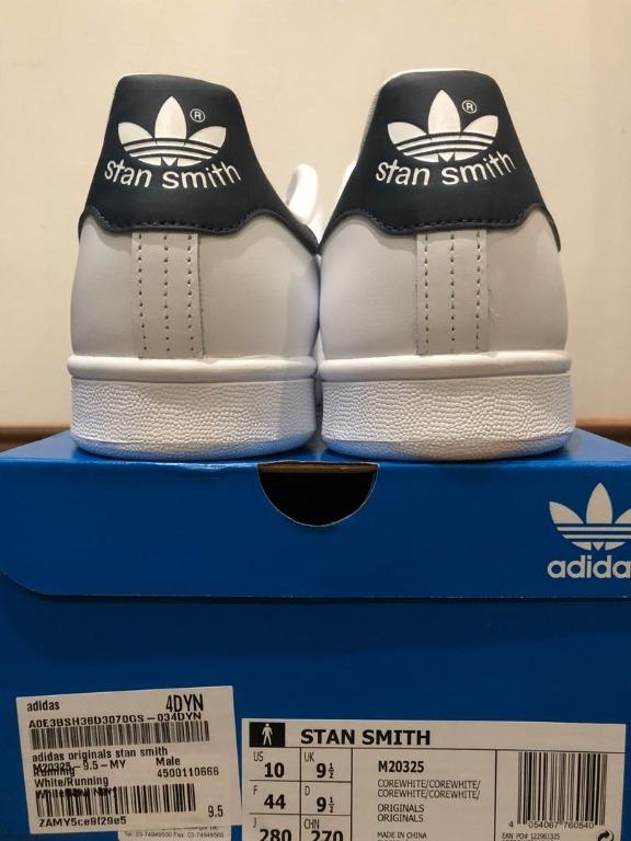 Navy blue and white stan smith sales