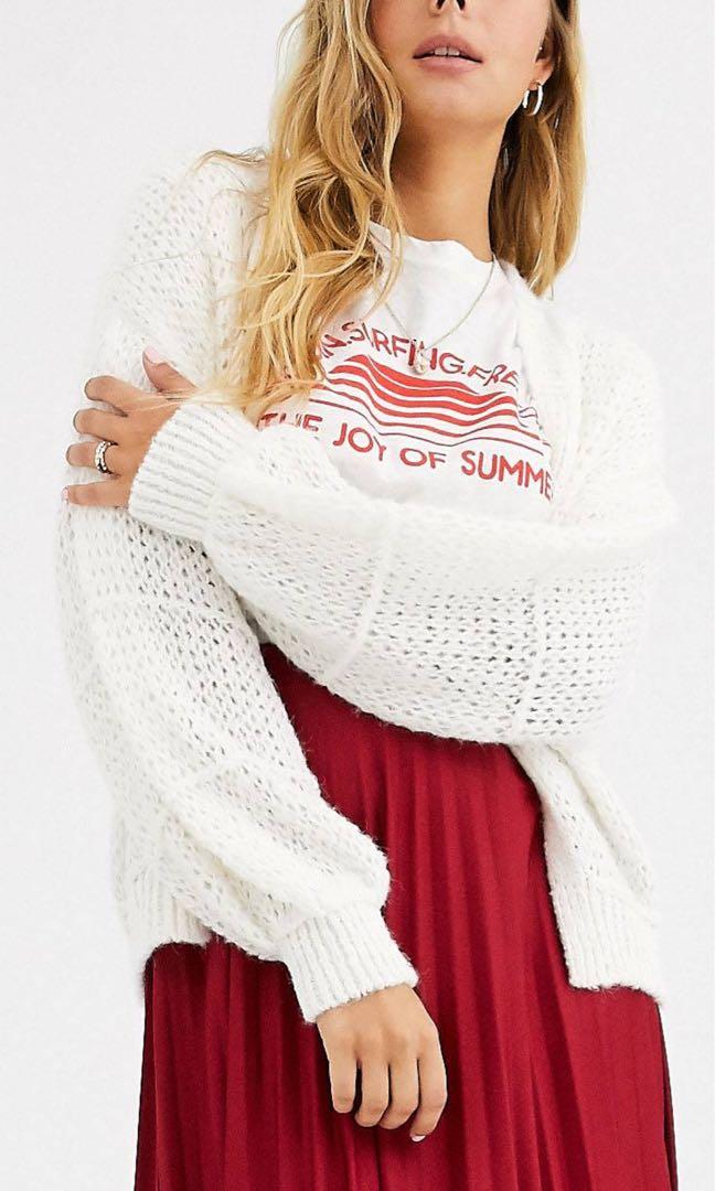 White cardigan size top 18