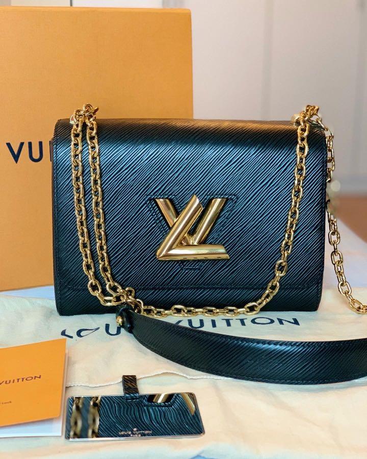 Louis Vuitton LV GHW Twist Sequin Bird Shoulder Bag Epi Black