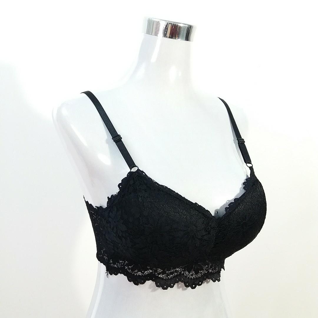 black lace bralette crop top