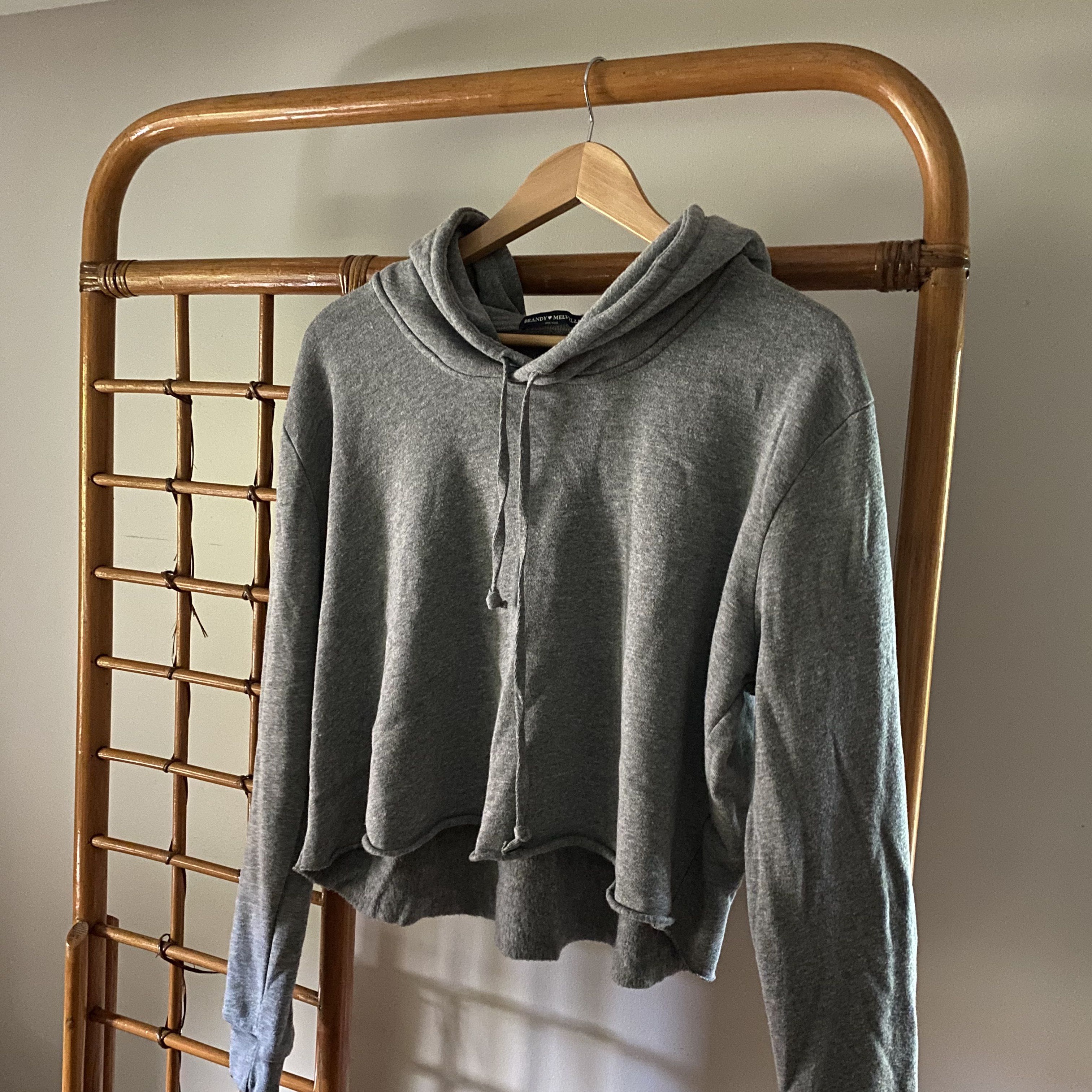 brandy melville gray cropped sweater
