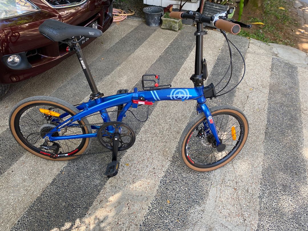 Element folding bike ecosmo captain america edition sale