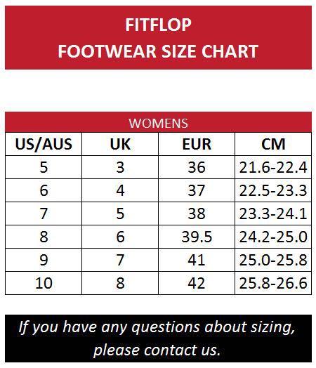 Fitflop on sale size chart