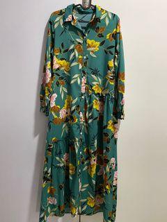 Floral green dress
