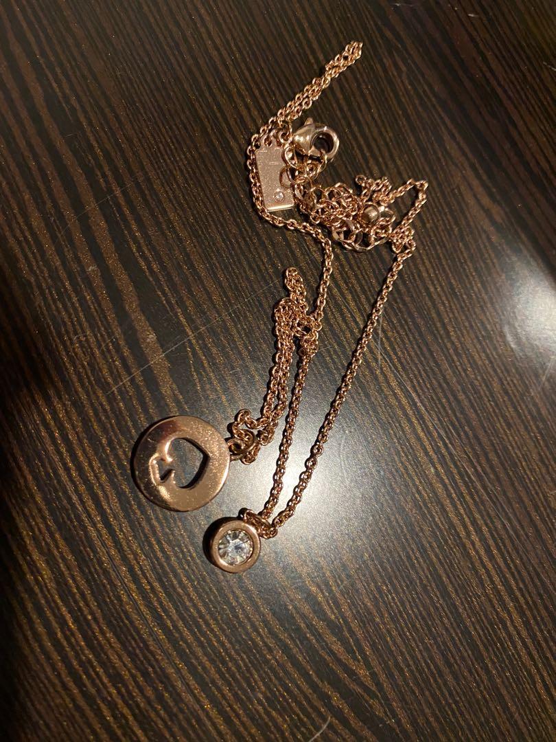 Kate spade rose gold necklace on sale