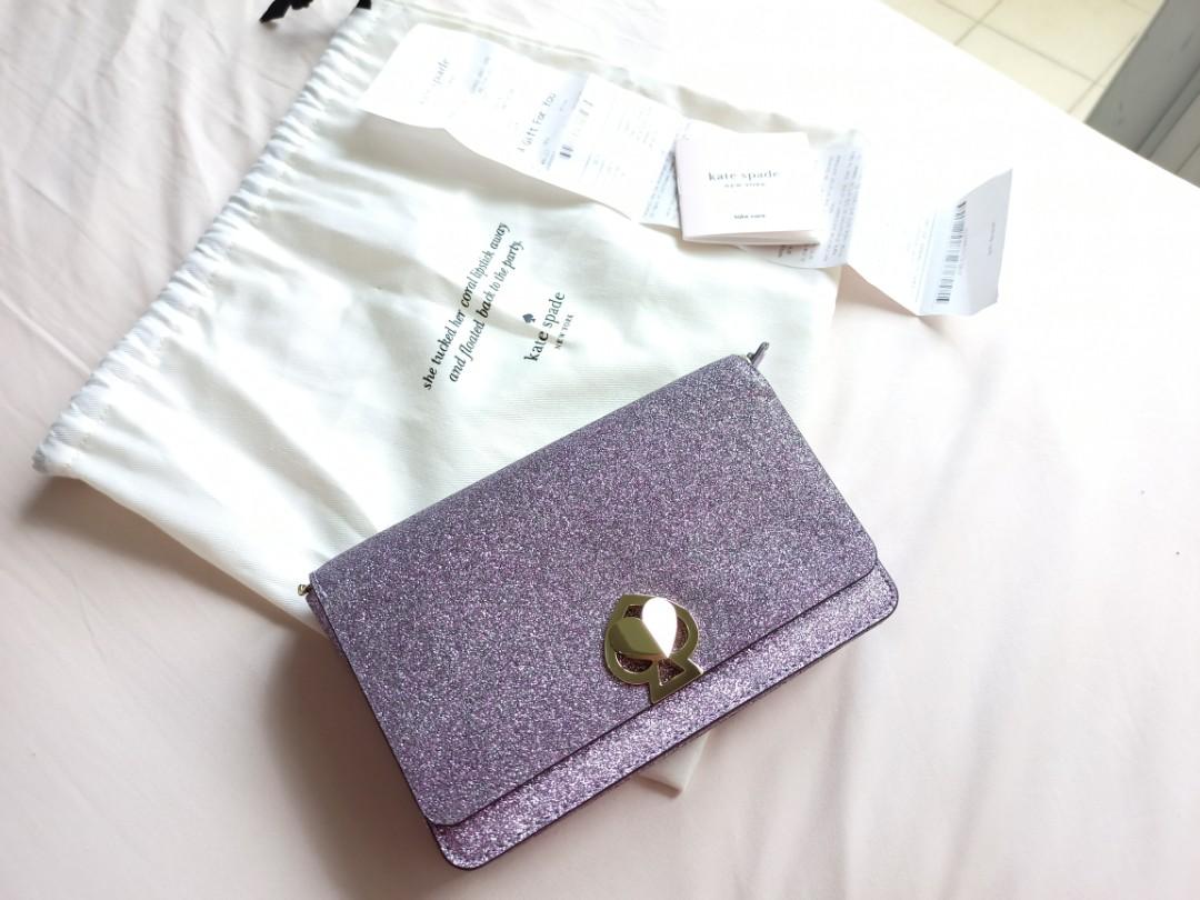 Jual kate spade nicola shimmer twistlock chain wallet - Jakarta Selatan -  Femme Bags