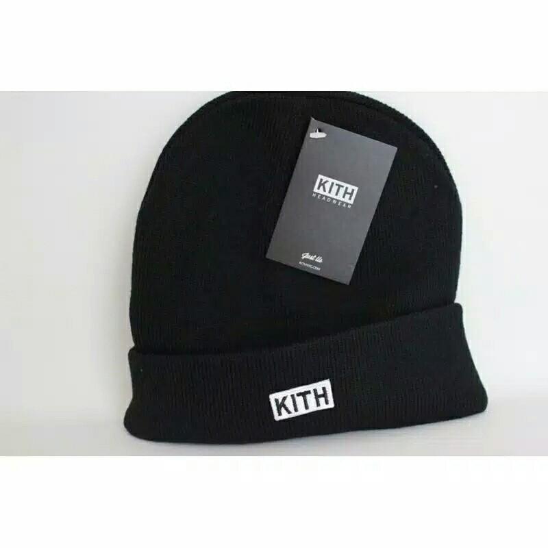 Kith Classic Box Logo Beanie, Fesyen 