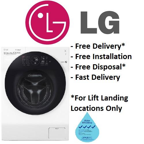 LG FG1612S3W 12KG WHITE FRONT LOAD SMART WASHING MACHINE WITH INVERTER DIRECT DRIVE