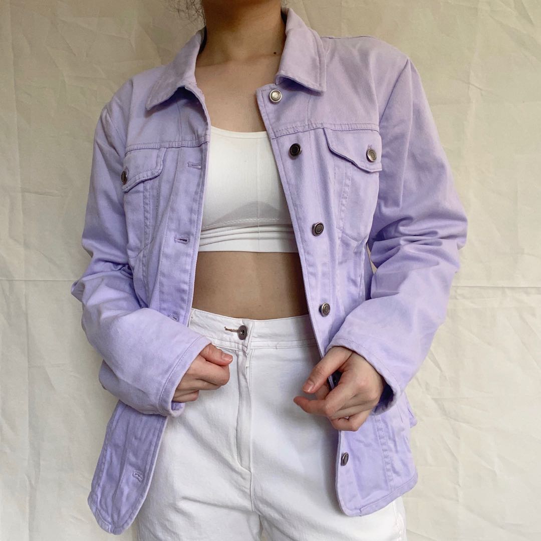 denim jacket purple