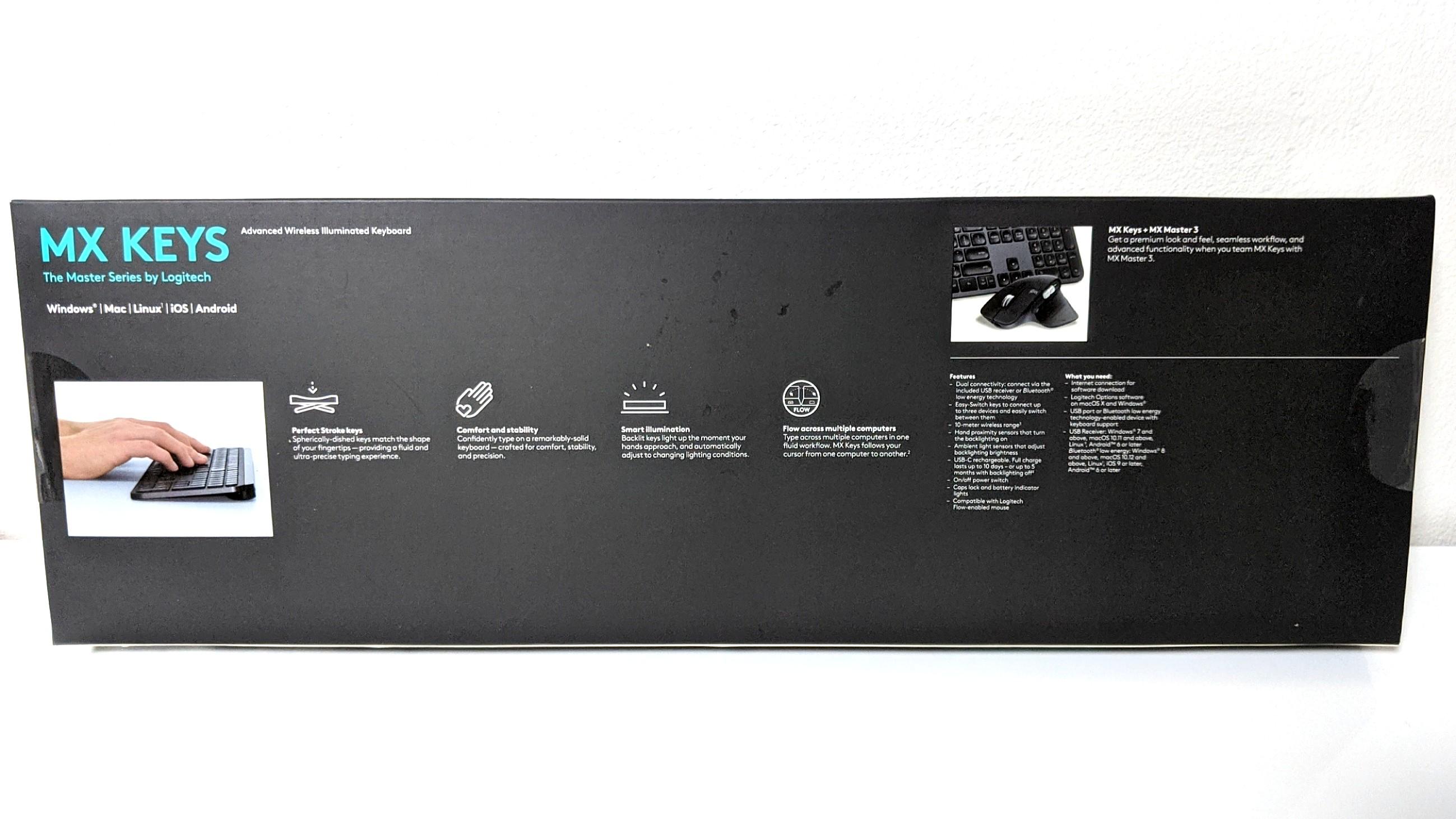 Logitech MX Keys Advanced Multi-Device Bluetooth Wireless Illuminated ...