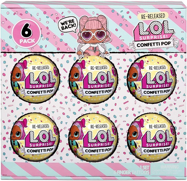 (dlt) L.O.L. Surprise! Confetti Pop 6 Pack Dawn – 6 Re-released Dolls Each  with 9 Surprises // Confetti Pop 6 Pack Unicorn – 6 Re-released Dolls Each 