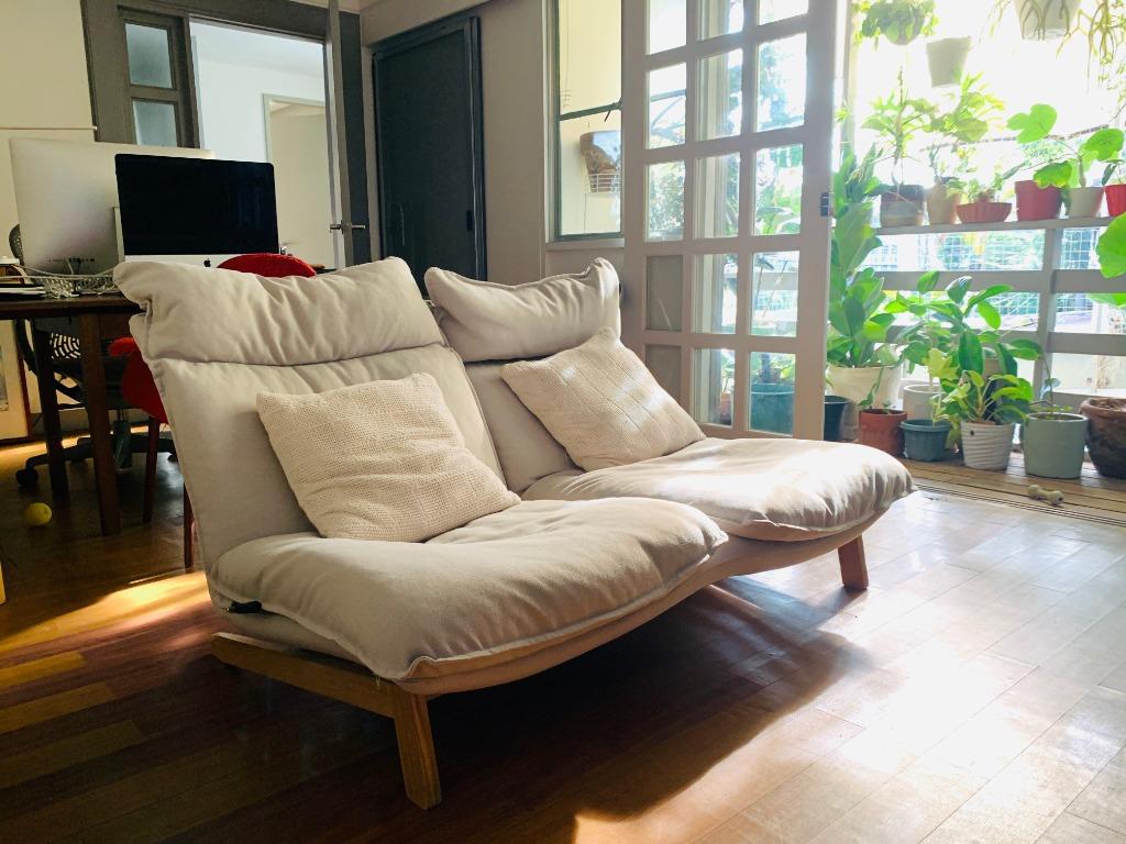 MUJI High Back Reclining Sofa 2 Seater, Furniture & Home Living