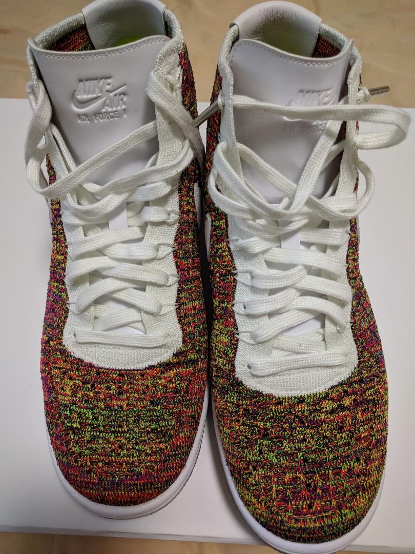 Nike AF1 High Flyknit Multicolor US 9 Men s Fashion Footwear Sneakers on Carousell