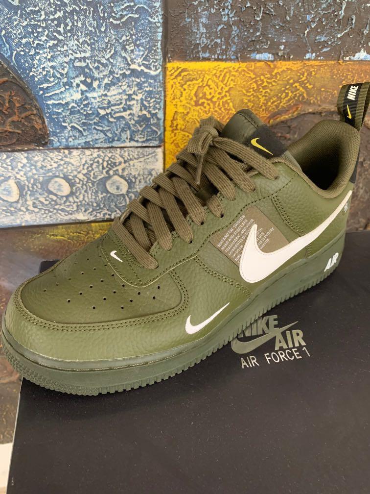 Nike Air Force 1 Low '07 LV8 Double Swoosh Olive Gold Black Euro 36-45,  Women's Fashion, Footwear, Sneakers on Carousell