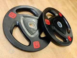 Olympic Tri Grip Rubber Plates 