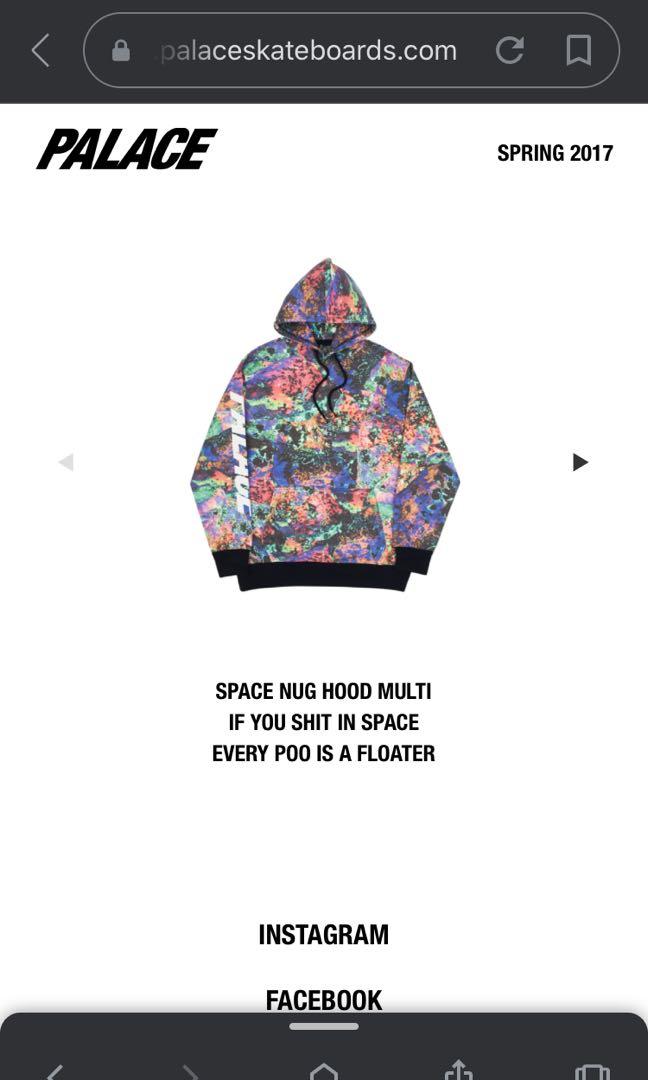 Palace space nug hoodie multi Men s Fashion Tops Sets Hoodies