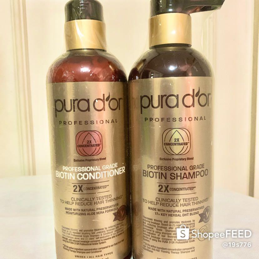 PURA D'OR Professional Grade Anti-Hair Thinning 2X Biotin ...