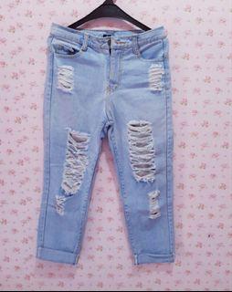 Ripped jeans hipster