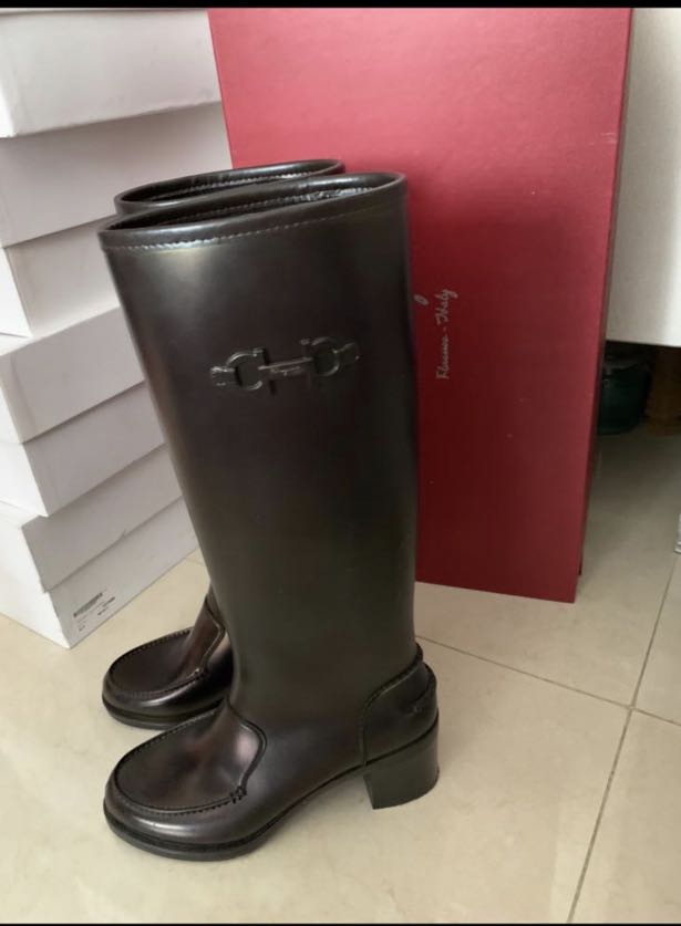 salvatore ferragamo rain boots Loafers Carousell