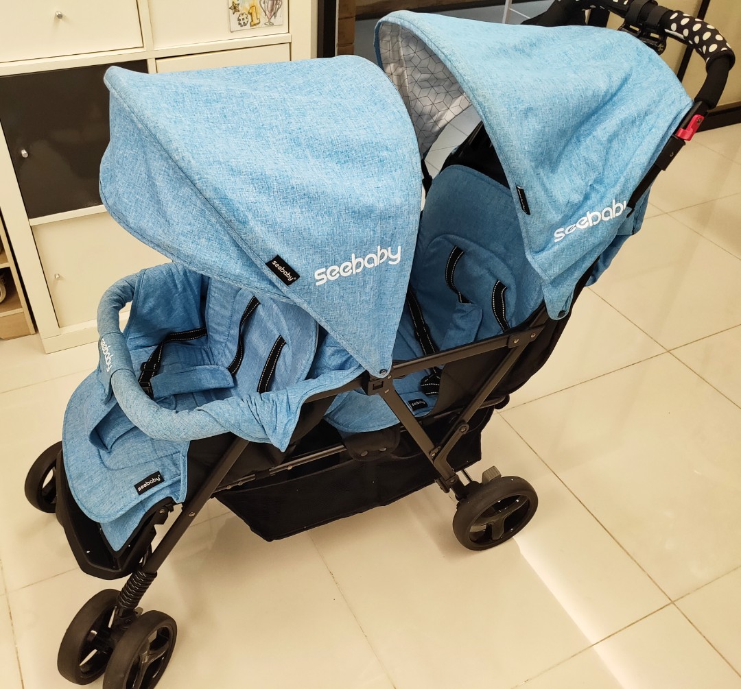 Seebaby T33 Double Stroller Babies Kids Going Out Strollers on