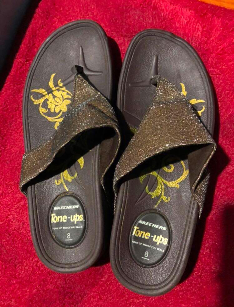 Skechers tone ups flip flops on sale