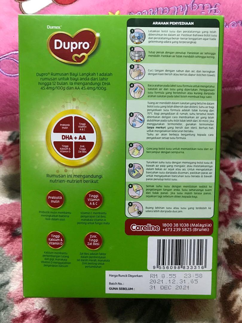 Susu Bayi Dupro Langkah 1 0 12bulan Babies Kids Nursing Feeding On Carousell