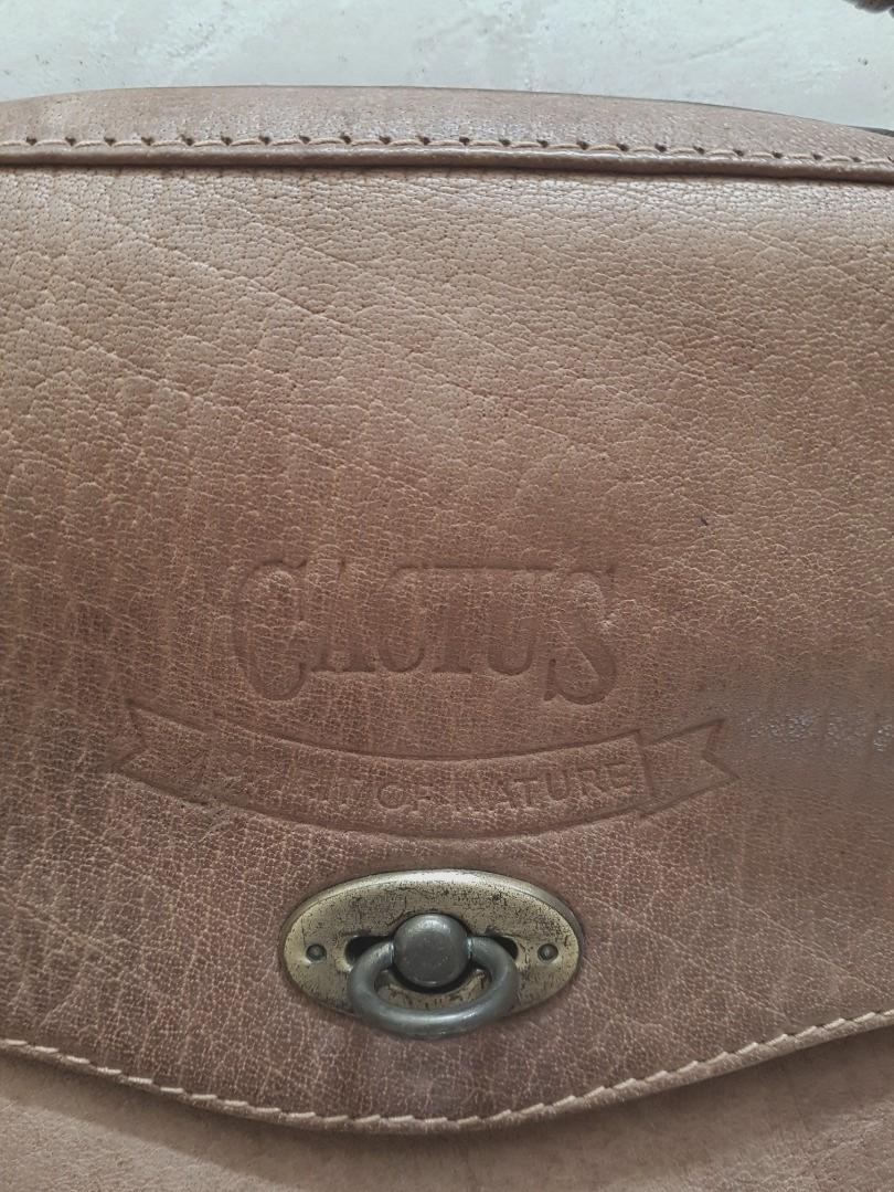 Sac à Main CACTUS Vintage En Cuir - Marron - Occasion Authentique Sylvain Levebvre