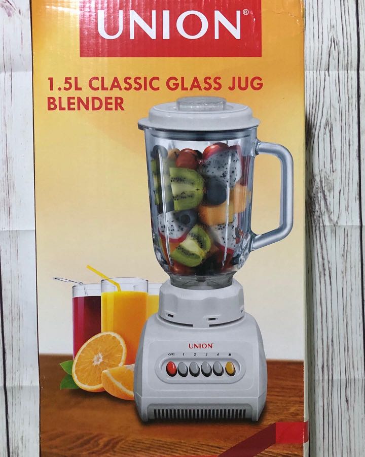 Union 1.5 Classic glass jug blender, TV & Home Appliances, Kitchen