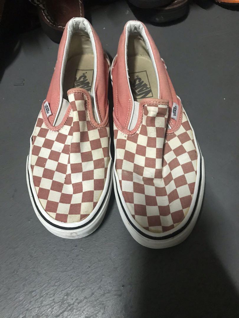 Vans Checkered Pink, Women's Fashion, Footwear, Sneakers on Carousell