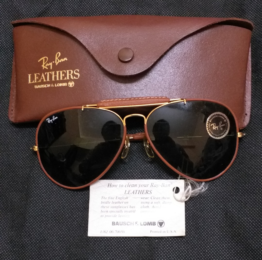 ray ban leathers vintage sunglasses