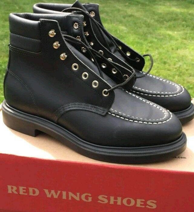 Work Boot Red Wing Lifestyle 6Inch Classic Moc Toe Black SuperSole