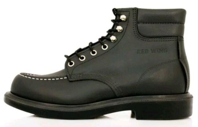 Work Boot Red Wing Lifestyle 6Inch Classic Moc Toe Black SuperSole