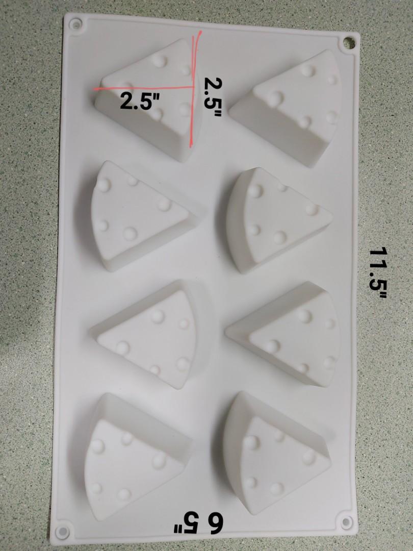 8 Cavities Non-stick Silicone Cheese Shaped Cake Mold (Category: Bakeware) located in San Juan City. Submitted by rosarior.ong (Listing ID 1034746793, Image 3). Description: This mold is a very versatile mold, suitable for ice cream and oven creations. This Silicone mold can withstand temperatures between -60 ° c (-76 ° f) and + 230 ° c (+ 446 ° f). Specifications: Material: Food Grade Silicone Color: White Fixed price. Item for pick-up in San Ju