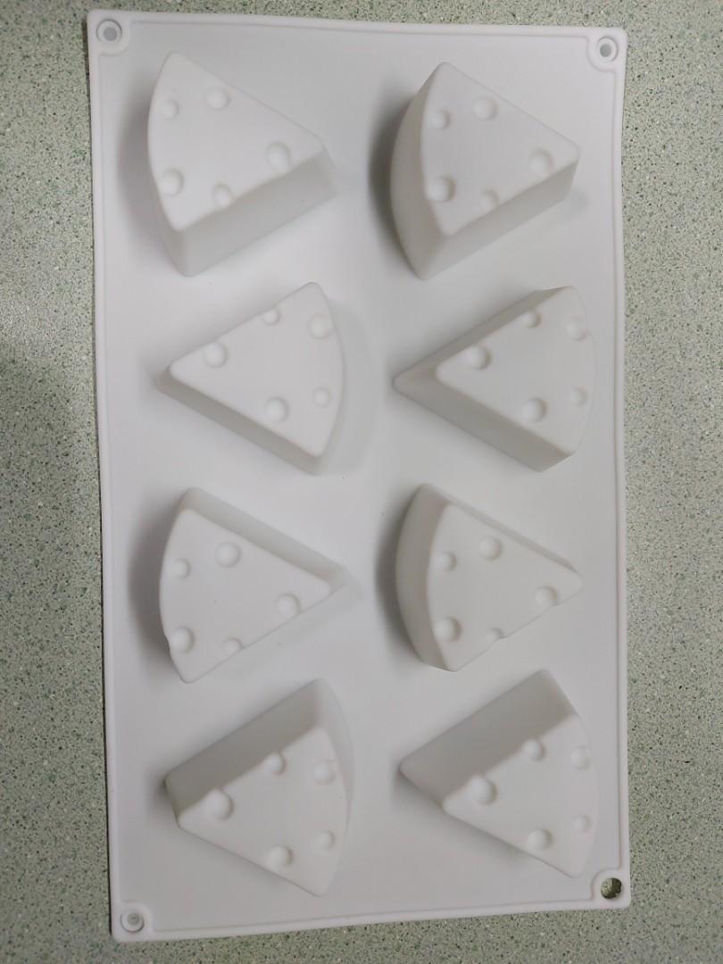 8 Cavities Non-stick Silicone Cheese Shaped Cake Mold (Category: Bakeware) located in San Juan City. Submitted by rosarior.ong (Listing ID 1034746793, Image 2). Description: This mold is a very versatile mold, suitable for ice cream and oven creations. This Silicone mold can withstand temperatures between -60 ° c (-76 ° f) and + 230 ° c (+ 446 ° f). Specifications: Material: Food Grade Silicone Color: White Fixed price. Item for pick-up in San Ju