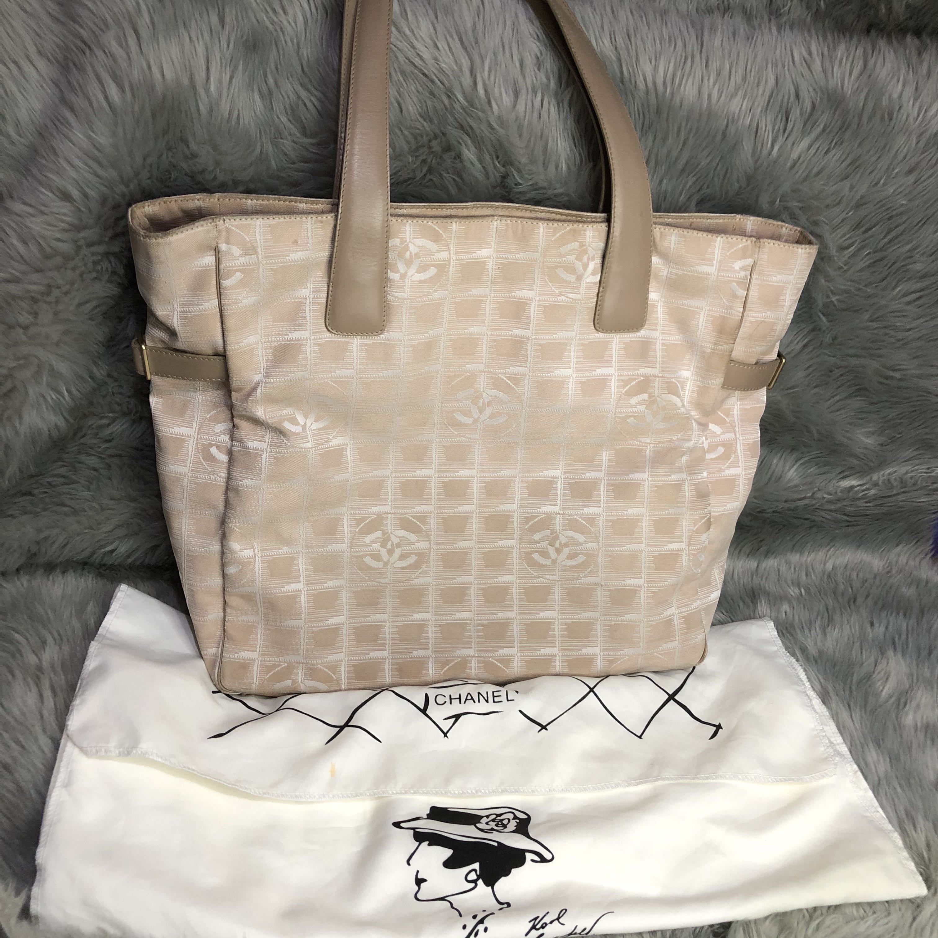 Authentic Chanel tennis sport line canvas tote bag, Luxury, Bags & Wallets  on Carousell