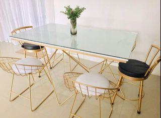ACCENT DINING TABLE AND CHAIRS