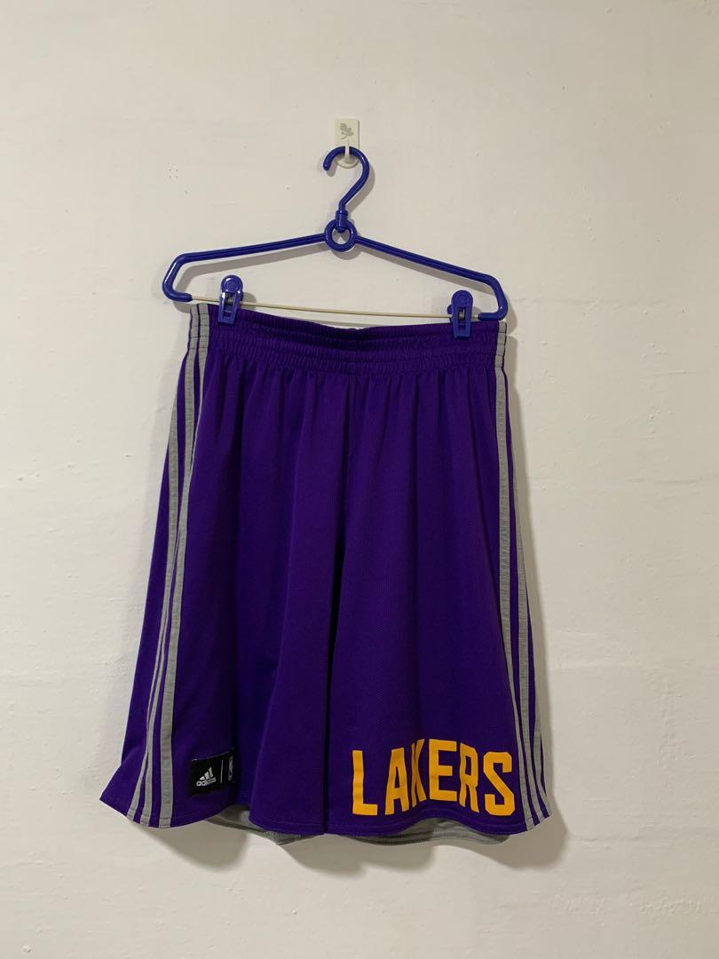 Adidas Lakers Basketball Shorts Sports Sports Apparel On Carousell