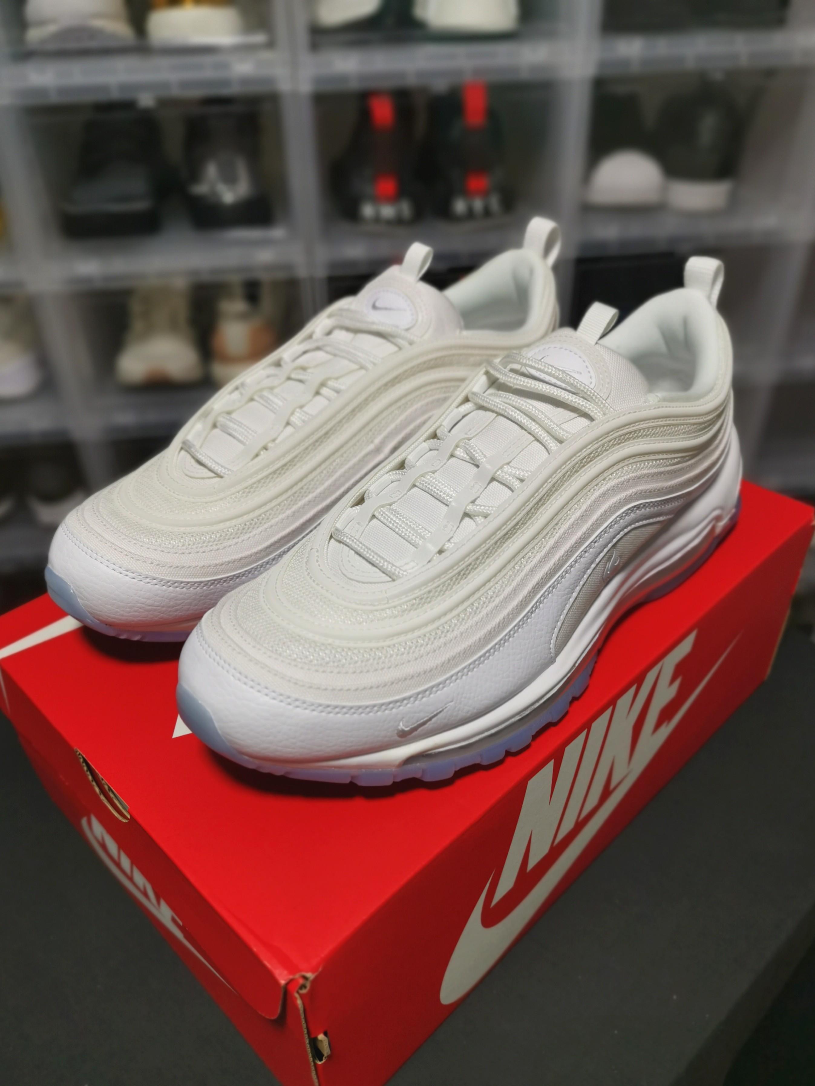 Air Max 97 QS White White Ice Blue Men s Fashion Footwear