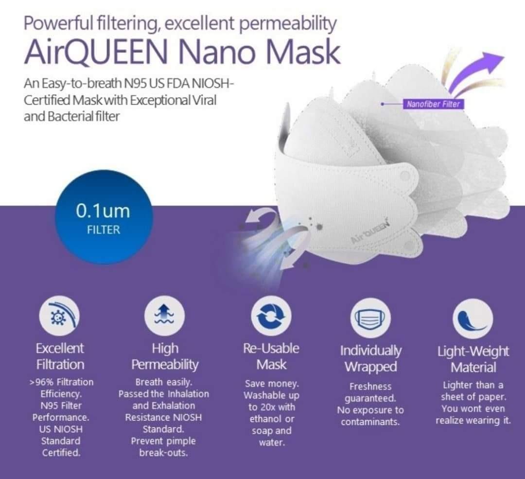 Air Queen Nano Mask for Sale, Beauty & Personal Care, Face, Face Care