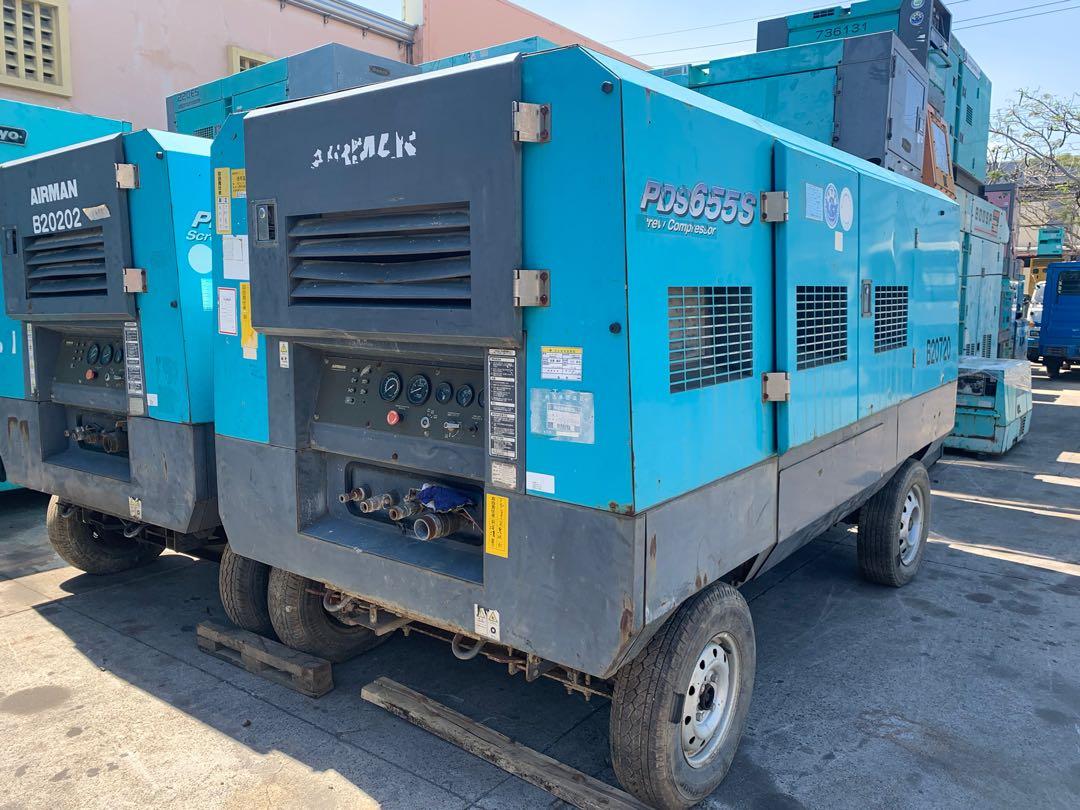 Airman Compressor 655 cfm (Category: Construction Tools & Equipment) located in Manila. Submitted by santiago0721 (Listing ID 1034722556, Image 2). Description: As is unit, 5 stocks available Price ranges from 1.5 to 2.25 M Dry Air series available Ready for viewing and test run All in good condition .