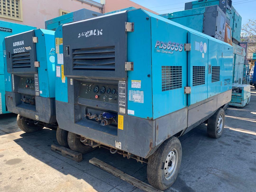Airman Compressor 655 cfm (Category: Construction Tools & Equipment) located in Manila. Submitted by santiago0721 (Listing ID 1034722556, Image 1). Description: As is unit, 5 stocks available Price ranges from 1.5 to 2.25 M Dry Air series available Ready for viewing and test run All in good condition .