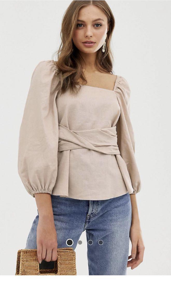 asos linen top