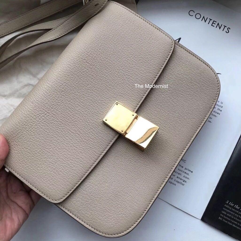 Celine box best sale bag grained leather