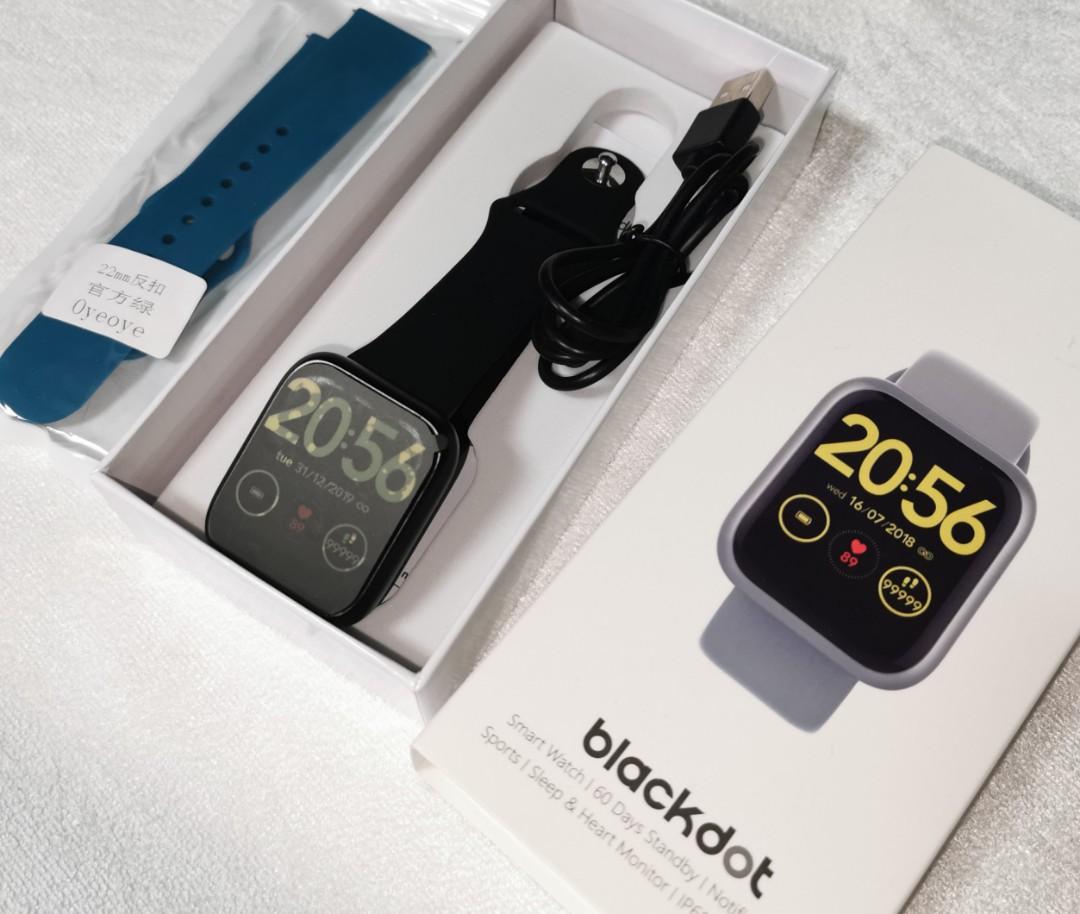 Black 2025 dot smartwatch